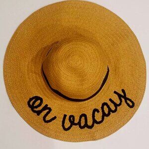On Vacay Summer Straw Woman's Vacation Hat